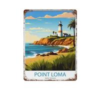 xiaoxiaoshen Point Loma San Diego Travel_3 - Póster de metal para decoración de pared, decoración moderna del hogar, bar, tienda, decoración vintage, 40 x 30 cm
