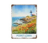 xiaoxiaoshen Point Loma San Diego Travel_5_4 - Póster de metal para decoración de pared, decoración moderna del hogar, bar, tienda, decoración vintage, 40 x 30 cm