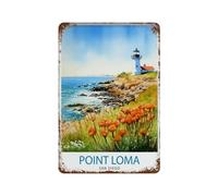 xiaoxiaoshen Point Loma San Diego Travel_5_4 - Póster de metal para decoración de pared, decoración moderna del hogar, bar, tienda, decoración vintage, 30 x 20 cm