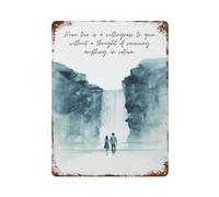 xiaoxiaoshen Póster de metal con cita de amor puro para decoración de pared, decoración moderna para el hogar, bar, tienda, decoración vintage, 40 x 30 cm