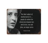 xiaoxiaoshen Póster de metal con cita de filósofo de Hannah Arendt, decoración moderna para el hogar, bar, tienda, decoración vintage, 30 x 40 cm