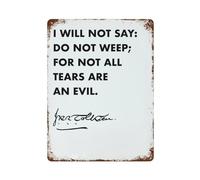 xiaoxiaoshen Póster de metal con cita de Tolkien I Will Not Say para decoración de pared, arte moderno para decoración del hogar, bar, tienda, decoración vintage, 40 x 30 cm