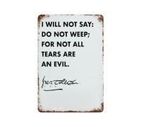 xiaoxiaoshen Póster de metal con cita de Tolkien I Will Not Say para decoración de pared, arte moderno para decoración del hogar, bar, tienda, decoración vintage, 30 x 20 cm
