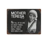 xiaoxiaoshen Póster de metal con cita inspiradora de madre Teresa para decoración de pared, decoración moderna para el hogar, bar, tienda, decoración vintage, 30 x 40 cm