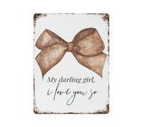 xiaoxiaoshen Póster de metal con cita «My Darling Girl» I Love You So para decoración de pared, arte moderno para decoración del hogar, bar, tienda, decoración vintage, 40 x 30 cm