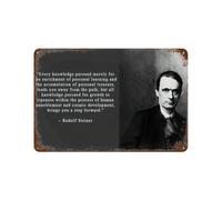 xiaoxiaoshen Póster de metal con diseño de filósofo Rudolf Steiner motivacional (1) para decoración de pared, decoración moderna del hogar, bar, tienda, decoración vintage, 20 x 30 cm