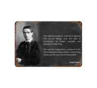 xiaoxiaoshen Póster de metal con diseño de filósofo Rudolf Steiner motivacional (2) para decoración de pared, decoración moderna del hogar, bar, tienda, decoración vintage, 20 x 30 cm