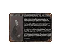 xiaoxiaoshen Póster de metal con diseño de filósofo Rudolf Steiner motivacional (3) para decoración de pared, decoración moderna del hogar, bar, tienda, decoración vintage, 20 x 30 cm