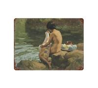 xiaoxiaoshen Póster de metal con diseño filipino de Fernando Amorsolo, 4 unidades, decoración moderna para el hogar, bar, tienda, decoración vintage, 30 x 40 cm