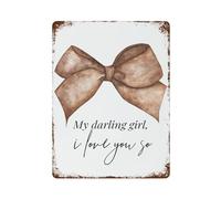 xiaoxiaoshen Póster de metal con texto en inglés «My Darling Girl I Love You So » para decoración de pared, arte moderno para el hogar, bar, tienda, decoración vintage, 40 x 30 cm