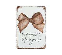 xiaoxiaoshen Póster de metal con texto en inglés «My Darling Girl I Love You So » para decoración del hogar, bar, tienda, decoración vintage, 30 x 20 cm