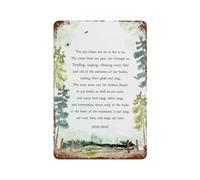 xiaoxiaoshen Póster de metal con texto en inglés "The Sun Shines by John Muir" para decoración de pared, arte moderno, decoración para el hogar, bar, tienda, decoración vintage, 30 x 20 cm