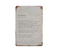 xiaoxiaoshen Póster de metal con texto en inglés "The Windhover" de Gerard Manley Hopkins con poema Prin, decoración moderna para el hogar, bar, tienda, 30 x 20 cm