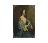 xiaoxiaoshen Póster de metal de la reina Henrietta Maria-Anthony Van Dyck para decoración de pared, arte moderno, decoración del hogar, bar, tienda, letrero vintage, 30 x 20 cm
