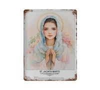 xiaoxiaoshen Póster de metal para decoración de pared de San Jacinta Marto, decoración moderna para el hogar, bar, tienda, decoración vintage, 40 x 30 cm