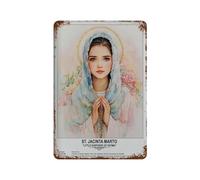 xiaoxiaoshen Póster de metal para decoración de pared de San Jacinta Marto, decoración moderna para el hogar, bar, tienda, decoración vintage, 30 x 20 cm