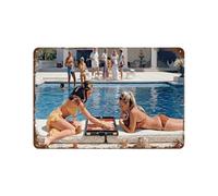 xiaoxiaoshen Slim Aarons - Póster de metal para decoración de pared (11), diseño moderno para decoración del hogar, bar, tienda, decoración vintage, 20 x 30 cm