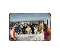 xiaoxiaoshen Slim Aarons - Póster de metal para decoración de pared (12 unidades), decoración moderna para el hogar, bar, tienda, decoración vintage, 20 x 30 cm