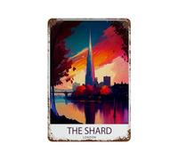 xiaoxiaoshen The Shard London - Cartel de metal para decoración de pared, diseño de Londres, ideal como regalo para el hogar, bar, tienda, decoración vintage, 30 x 20 cm