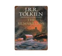 xiaoxiaoshen The Silmarillion by JRR Tolkien - Póster de metal para decoración de pared, decoración moderna para el hogar, bar, tienda, decoración vintage, 40 x 30 cm