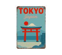 xiaoxiaoshen Tokio Travel Scenic Japanese City Gift for Japan Wanderlust Wall Decor Art Metal Tin Poster Modern Home Decor Art Home Bar Shop Decor Vintage Sign 30 x 20 cm