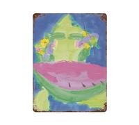 xiaoxiaoshen Walasse Ting - Póster abstracto famoso (58) para decoración de pared, póster de metal moderno, decoración del hogar, bar, tienda, decoración vintage, 40 x 30 cm