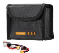 XIAOXIAOYU Almacenamiento de Batería de Litio, Bolsa de Seguridad de Batería de Litio - Soporte de Llama de Litio,Bolsa de Seguridad de Batería Resistente a Alta Temperatura para Accesorios, L, Se