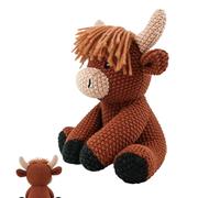 XIAOXIAOYU Amigurumi,Juguetes de Hechos a Mano - Decoración de Escritorio de Vaquita Linda,para Ella, Él, Novia, Novio, Pareja, Niños, Mujeres, Hombres, Estantería, Hogar, Detalles