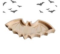 XIAOXIAOYU Bandeja de aperitivos,bandeja de bocadillos | Bandejas de madera Bandeja de comida para murciélagos fantasma calabaza de Halloween - Linda bandeja de embutidos para