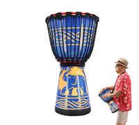 XIAOXIAOYU Bongo Drums - Tambor de mano multicolor inspirado en África de 8 pulgadas, herramienta musical, decoración artística de música para actuaciones escénicas, actividades, actuaciones