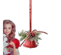 XIAOXIAOYU Campanas de Navidad, Campana de Metal rústica con decoración de Aguja de Pino, centros de Mesa de Vacaciones, Adornos Colgantes de Fiesta para el hogar, Negocios, Tienda