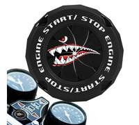 XIAOXIAOYU CUBIERTA DE BOTÓN DE MOTOR, CUBIERTA DEL BOTÓN PARA EL COCHE - Coladores de arranque frescos,Diseño decorativo de tiburones de encendido decorativo de parada de pegatinas para pizarra