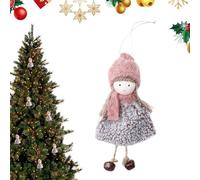 XIAOXIAOYU Decoración Angelic Plush de Navidad | Ángel Decoración Árbol de Navidad de peluche,Colgante lindo para fiesta de invierno Puerta Interior Familia Decoración Doméstica