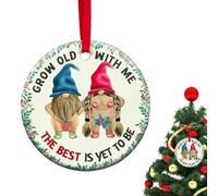 XIAOXIAOYU Decoración navideña para Parejas, Decoraciones navideñas para Parejas | Envejecer Conmigo Decoración de Vacaciones en Pareja - Colgantes Divertidos para árbol de Navidad, decoración