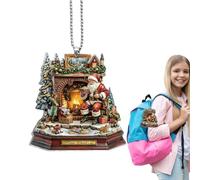 XIAOXIAOYU Decoraciones de árbol de Navidad de acrílico, decoraciones navideñas para árbol de Navidad,Inusuales Casas de Navidad Colgante de Navidad - de árbol estéticos acrílicos 2d