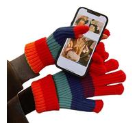 XIAOXIAOYU Guantes cálidos para mujer | Guantes elásticos para pantalla táctil arcoíris | Guantes de punto térmicos de invierno para hombre | para esquí, caza, aventura al aire libre, viajes, compras