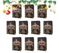 XIAOXIAOYU Hermosas tarjetas de Navidad, tarjetas de vacaciones | 10 tarjetas de felicitación de hoja de oro - Tarjetas de notas para fiestas felices, tarjetas de Navidad, tarjetas de vacaciones a