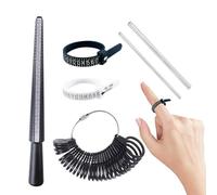 XIAOXIAOYU Medidor de anillos y medidor de anillos, herramienta de medición de medidores de anillos - 6X Medida de dedo de calibre de anillo reutilizable para tamaño de anillo - Herramienta de medida