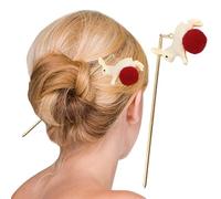 XIAOXIAOYU Palillos de para moños, accesorios para el cabello de aleación con colgante, elegante soporte para moños, horquilla decorativa para uso diario