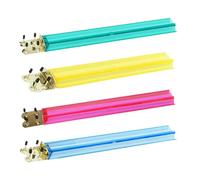 XIAOXIAOYU Soportes de Mahjong Acrílico con Empujadores, 4 Piezas Soportes de Mahjong Americano con Empujador - Accesorios de Juego Transparentes de 47 cm Apto para Viajes, Mesa de Juego, Mesa