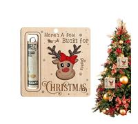 XIAOXIAOYU Titulares de plata de Navidad,titulares de dinero de Navidad para efectivo | Colgante decorativo de Navidad con patrón de ciervo - Monedero decoraciones de árbol de navidad, monedero de