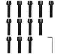xiaoxiaozhijia 12 Piezas Tornillos para Vástago de Bicicleta,M5 x 20 mm Serlium Tornillo de Pernos de Bicicleta,Tornillos MTB con Arandelas para Manillar,Portabidón y Cuadro Trasero (M5x20mm)