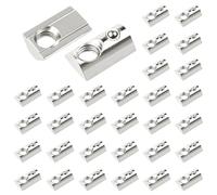 xiaoxiaozhijia 30 Piezas Tuerca deslizante M5 de la Serie 20,Tuercas de Ranura con Bola de Resorte,tuerca rosca europea M5 ranura 6 para perfil de aluminio
