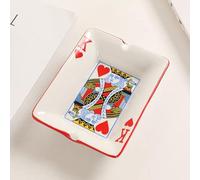 XIAOXIN Cenicero de cerámica Creativo para el hogar, Oficina, póker, cenicero de Porcelana, Accesorios para Fumar, Adorno para el salón, Regalo para Hombre