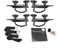 XIAOYANS Barras Techo Abrazaderas Metal para Pernos U Coche Kit Montaje Universal Caja Techo Furgoneta Accesorios Equipaje (4 Unidades)(B)