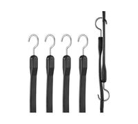 XIAOYANS Barras Techo Cuerdas Elásticas Elásticas Ganchos Acero Forma S Sujetar Bicicletas Equipaje Coche Portaequipajes Techo Camiones Carga 4 Unidades