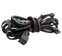 XIAOYANS Conjunto Faros Antiniebla Para Mitsubishi Para Outlander Para Pajero L200 Para Colt Car Lente LED DRL Lámpara Conducción Niebla 2 X Ángel Ojo Luz Niebla(Harness Wire)