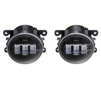 XIAOYANS Conjunto Faros Antiniebla Para Mitsubishi Para Outlander Para Pajero L200 Para Colt Car Lente LED DRL Lámpara Conducción Niebla 2 X Ángel Ojo Luz Niebla(Blanco)