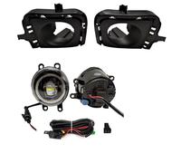 XIAOYANS Conjunto Faros Antiniebla Para Toyota Para Prius C Para Aqua 2012-14 Kit Arnés Interruptor Cables Cubierta Faro Antiniebla Angel Eyes Luz Antiniebla Coche(Red Ring Fog Set)