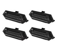 XIAOYANS Conjunto Faros Antiniebla Para Toyota Para Tacoma Para TRD Luces Parrilla Lámpara Delantera Parrilla Coche Led Blanco Ámbar Luces Diurnas Advertencia DRL(Lens Red)